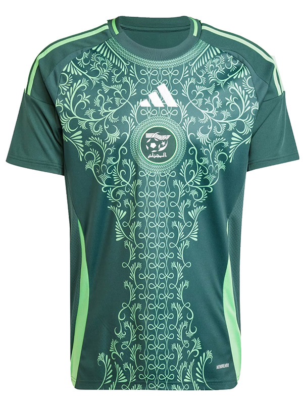 Algeria maillot de football extérieur uniforme de football kit de football pour hommes deuxième maillot de sport chemise verte 2024-2025